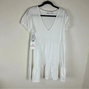NWT Aritzia Sunday Best Sun Deh White Babydoll Cruise Dress Size Large